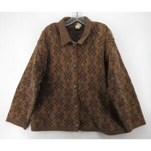 VINTAGE PA Company Boston Sweater One Size Cardigan Geometric Noridc